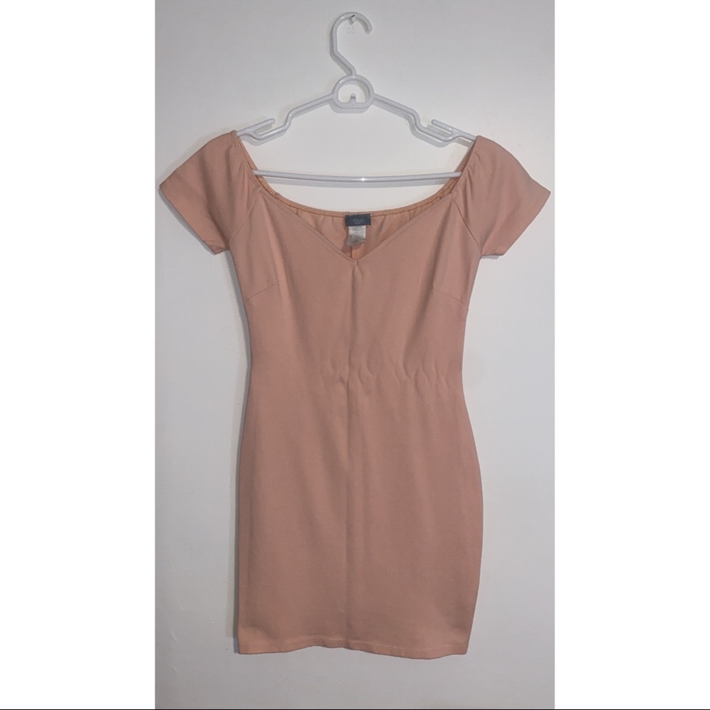 Soft pink mini dress